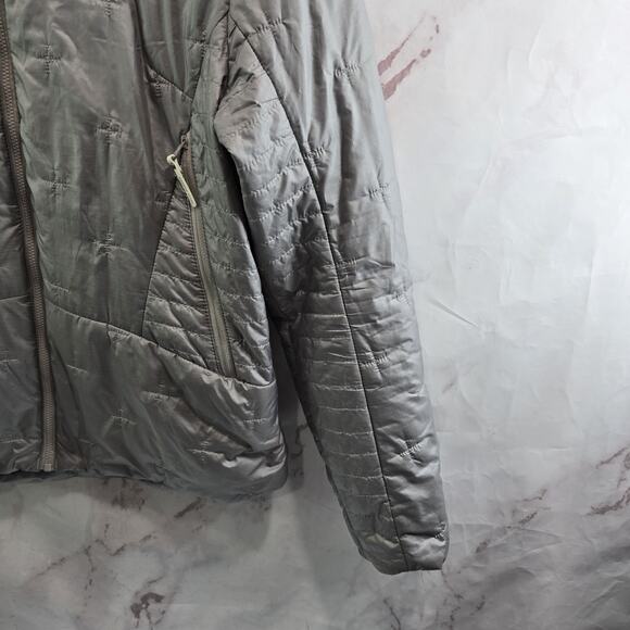 Helly Hansen Jacket Womens Medium Gray Verglas Puffer Quilted Primaloft Tech - Picture 4 of 13